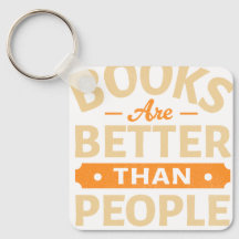 Llavero divertido de lector que dice los libros so