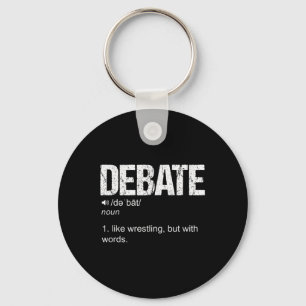 Llavero Divertido Debate Equipo Discusión Discurso Guerra 