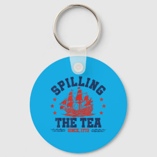 Llavero Divertido Derramando El Té Desde 1773 Cuatro De Ju