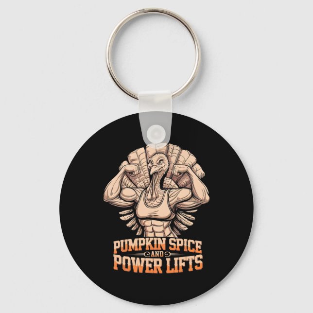 Llavero Divertido Día de Acción de Gracias Turquía, entren (Anverso)