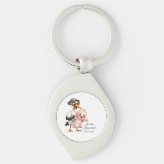 Llavero divertido diseñado para baby shower ajusta