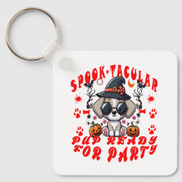 Llavero ¡Divertido diseño de calabaza de perro en Hallowee