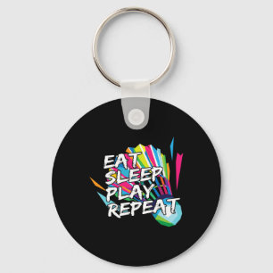 Llavero Divertido Eat Sleep Play Repetir Jugador Regalo Lo
