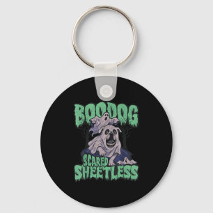 Llavero Divertido Ed Bulldog Inglés Halloween, Boodog Ghos