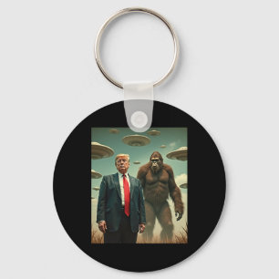 Llavero Divertido encuentro de Trump con Bigfoot Ovni Alie