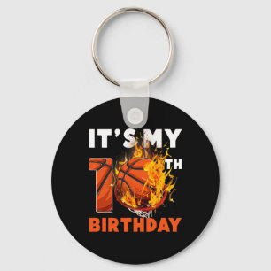 Llavero Divertido es mi décimo cumpleaños, básquetbol de 1