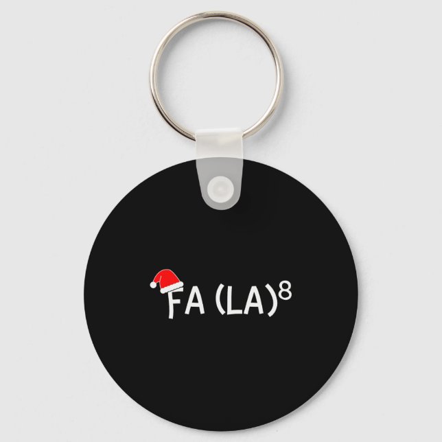 Llavero Divertido Fa La 8 Navidad Profesor de Matemáticas  (Anverso)