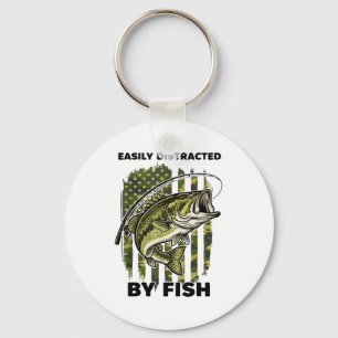 Llavero Divertido Fácilmente Distraído Por Camo B Pescado 