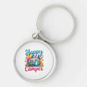 Llavero Divertido Feliz Campista Ropa de Camping Remolque 