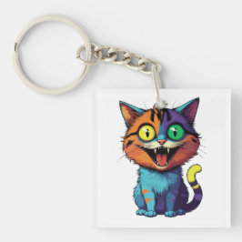 Llavero Divertido - Gato Sonriente -
