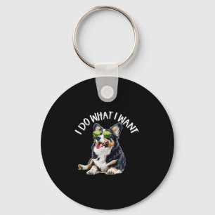 Llavero Divertido Haz Lo Que Quiero Corgi Tricolor Negro G