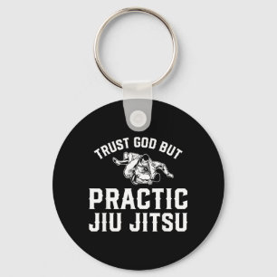 Llavero Divertido Jiu Jitsu Brasileño - Confía en Dios Per