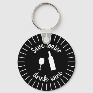 Llavero Divertido juego de palabras clave Save Water Drink