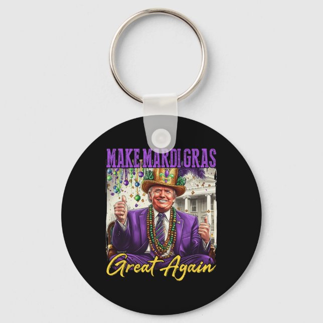 Llavero Divertido Mardi Gras Donald Trump Mardi Gras Ameri (Anverso)
