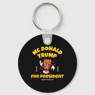 Llavero Divertido Mcdonald Trump para la presidencia de Fr