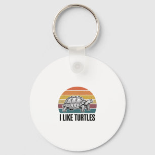 Llavero Divertido Me gustan las Tortugas Camiseta con Grab
