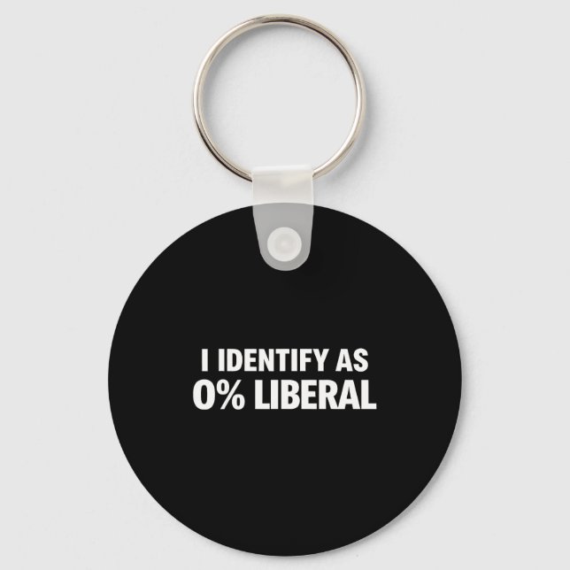Llavero Divertido me identifico como 0% liberal declaració (Anverso)