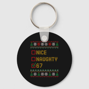 Llavero Divertido Meme de Navidad Feo Seis 6 7 Malvado Bue