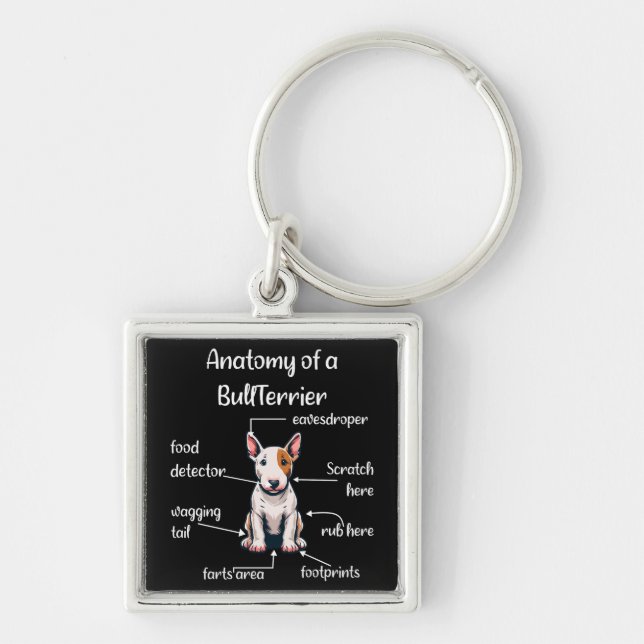 Llavero Divertido perro de Bull Terrier (Frente)