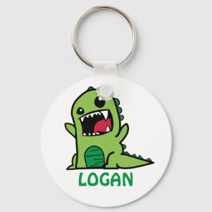 Llavero Divertido personalizado de dinosaurios con nombre