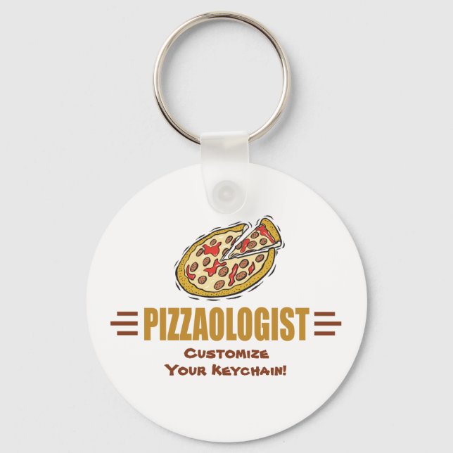 Llavero Divertido Personalizar De Pizza Pizzaólogo De Ti H (Anverso)