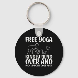 Llavero Divertido Recoge la Caca de tus Perros Yoga