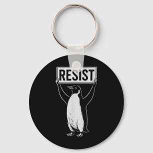 Llavero Divertido resistirse al activismo pingüino diseño
