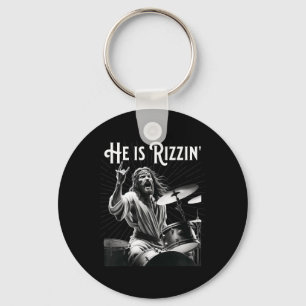 Llavero Divertido Rizz Él Está Rizzin Jesús Tocando el Tam