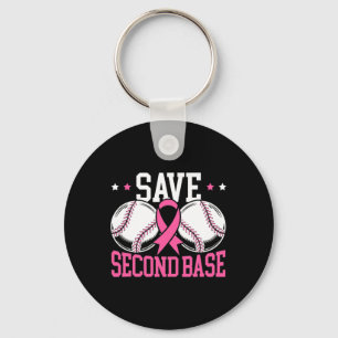 Llavero Divertido Save 2do jugador de béisbol de cáncer de