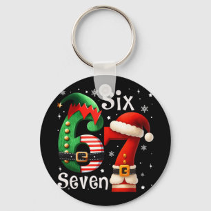 Llavero Divertido Seis Siete 67 Meme 6 7 Elfo Santa Navida
