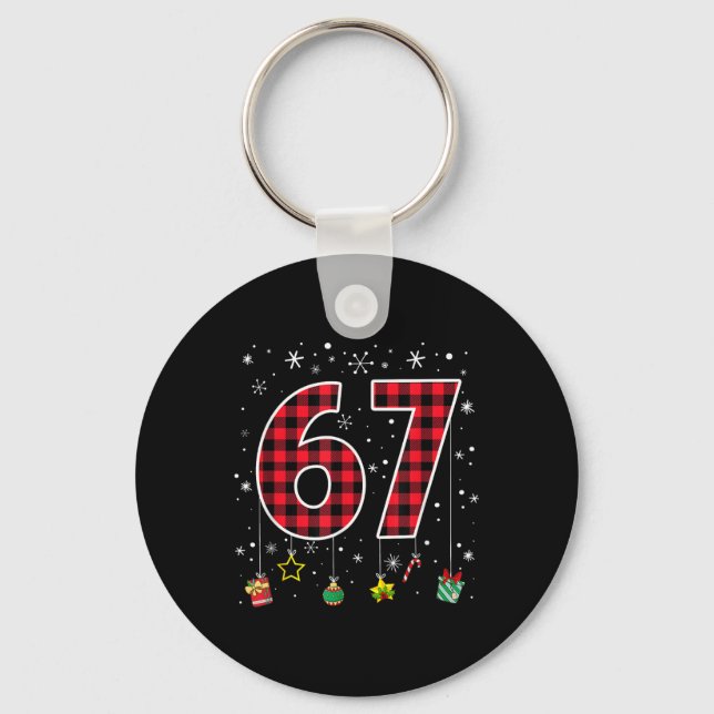 Llavero Divertido Seis Siete 6 7 Meme 67 Navidad Cuadro Ro (Anverso)