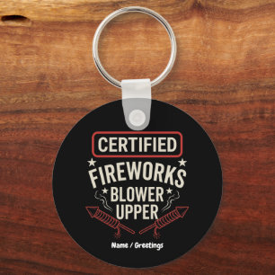 Llavero Divertido Soplador de Fuegos Artificiales Certific