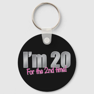 Llavero Divertido soy 20 para el 40.o cumpleaños de la 2d