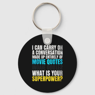 Llavero Divertido Superwer. Conversación de citas de pelíc