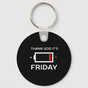 Llavero Divertido Tgif Viernes Batería Baja