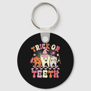 Llavero Divertido Trick O Dientes Halloween Higienista Den
