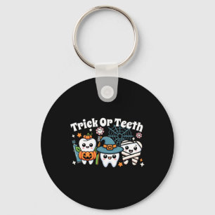 Llavero Divertido Trick O Dientes Halloween Higienista Den