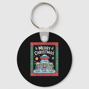 Llavero Divertido trío extranjero Navidades feos Santa Hat