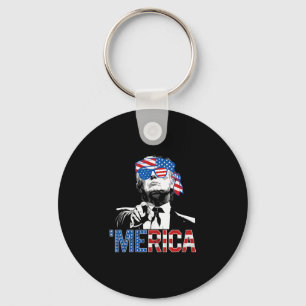 Llavero Divertido Trump 4 de julio Merica bandera american