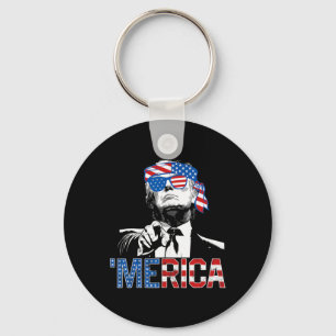 Llavero Divertido Trump 4 de julio Merica bandera american