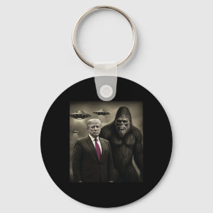Llavero Divertido Trump Bigfoot Ovni Encuentro Alien Consp