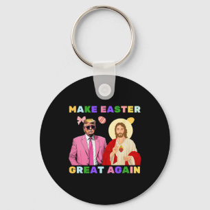 Llavero Divertido Trump Jesús Cristo Haz que la Pascua sea