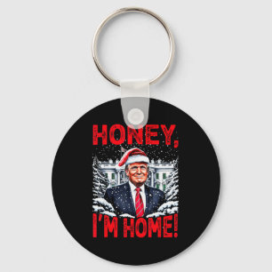 Llavero Divertido Trump Navidad Querida Estoy en Casa Dona
