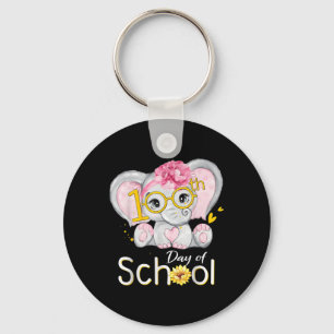 Llavero Divertidos 100 días de Elefante de Camisa Escolar 