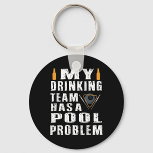 Llavero Divertidos Billares En Camisa Mi Equipo De Bebidas