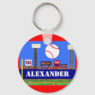 Llavero Divertidos niños Deportes Béisbol Keychain Party F