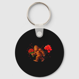 Llavero Diviértete Bigfoot San Valentín Corazón Sasquatch