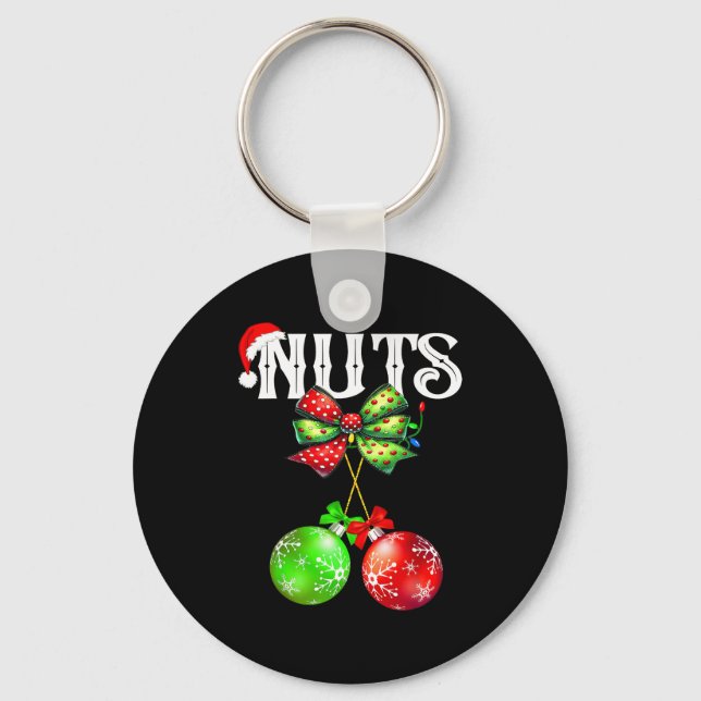 Llavero Diviértete con nueces de pecho Castañas de Navidad (Anverso)