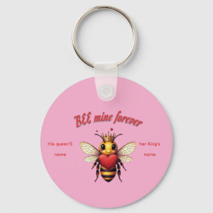 Llavero Diviértete con un Valentín de Abeja con Puns