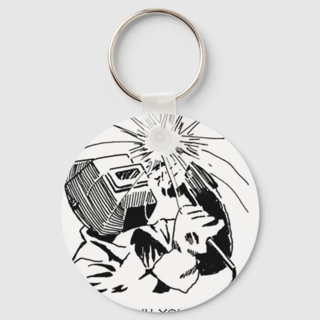 Llavero Diviértete en tu cubículo, ¡me voy a soldar! (Anverso)